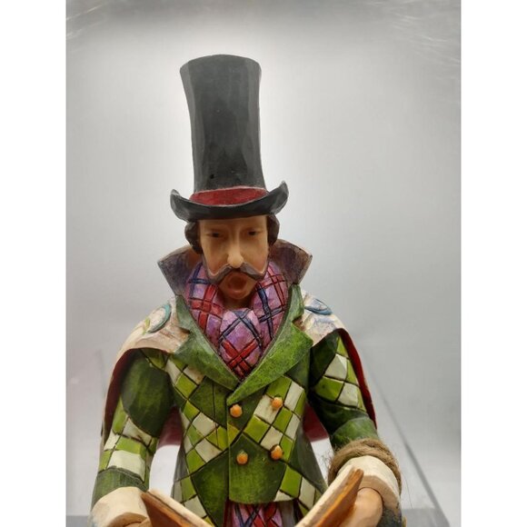 Jim Shore Victorian Caroler Figurine He Can A Carol Sing 14" Tall Handcrafted He - Picture 2 of 10